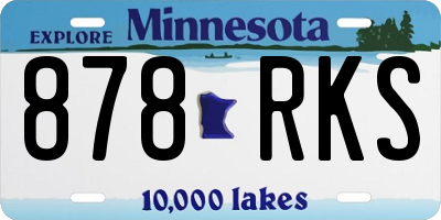MN license plate 878RKS