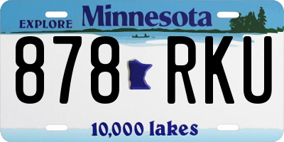 MN license plate 878RKU