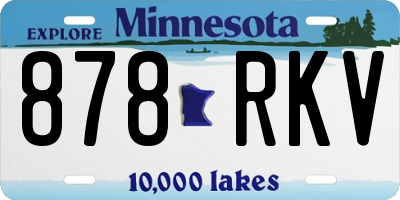 MN license plate 878RKV