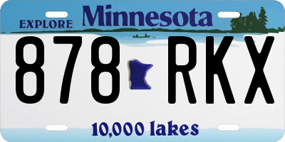 MN license plate 878RKX