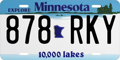 MN license plate 878RKY