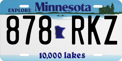 MN license plate 878RKZ