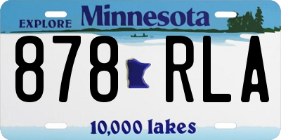 MN license plate 878RLA