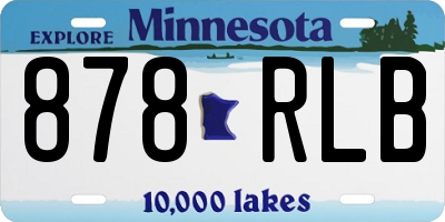 MN license plate 878RLB