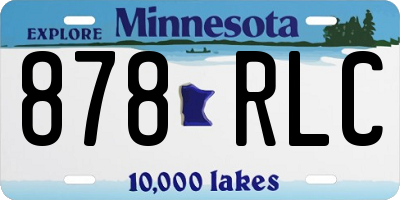 MN license plate 878RLC