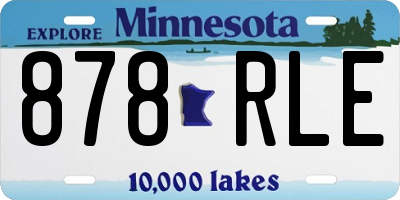 MN license plate 878RLE