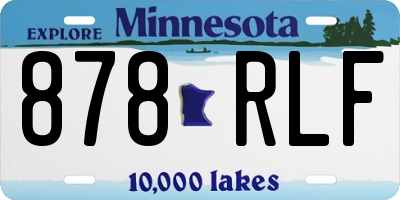 MN license plate 878RLF