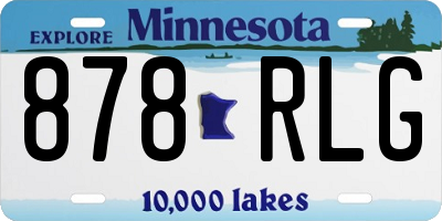 MN license plate 878RLG