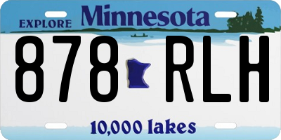 MN license plate 878RLH
