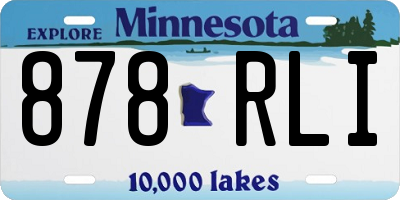 MN license plate 878RLI