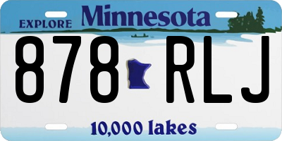 MN license plate 878RLJ