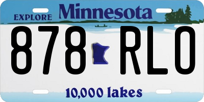 MN license plate 878RLO