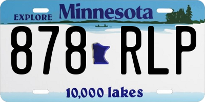 MN license plate 878RLP