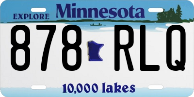 MN license plate 878RLQ