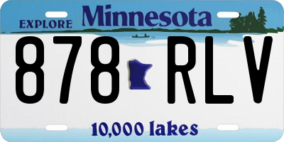 MN license plate 878RLV