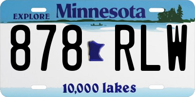 MN license plate 878RLW