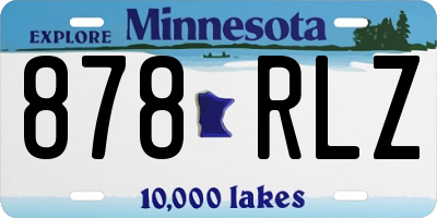 MN license plate 878RLZ