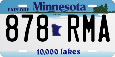 MN license plate 878RMA