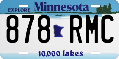 MN license plate 878RMC
