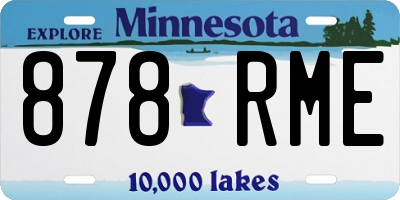 MN license plate 878RME