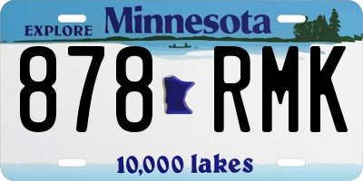 MN license plate 878RMK