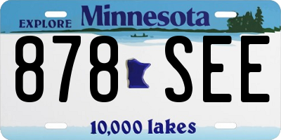 MN license plate 878SEE
