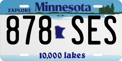 MN license plate 878SES
