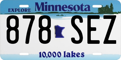 MN license plate 878SEZ