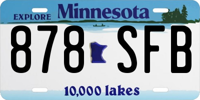 MN license plate 878SFB
