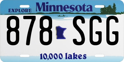 MN license plate 878SGG