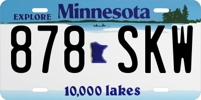 MN license plate 878SKW