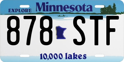 MN license plate 878STF