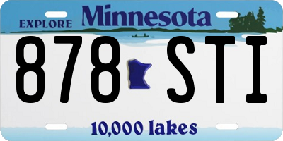 MN license plate 878STI