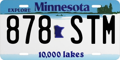 MN license plate 878STM