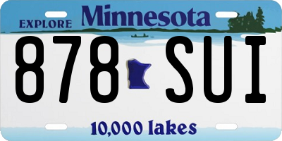 MN license plate 878SUI