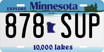 MN license plate 878SUP