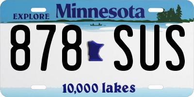 MN license plate 878SUS
