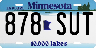 MN license plate 878SUT