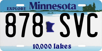 MN license plate 878SVC
