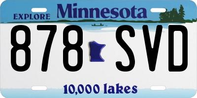 MN license plate 878SVD