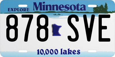 MN license plate 878SVE