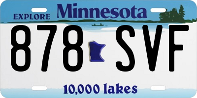 MN license plate 878SVF