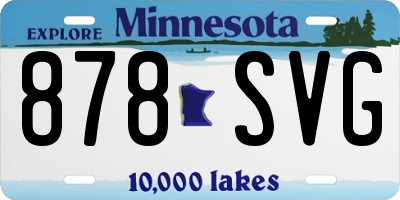 MN license plate 878SVG