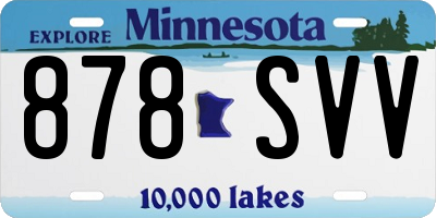 MN license plate 878SVV