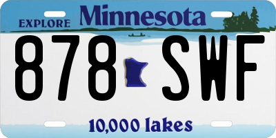 MN license plate 878SWF