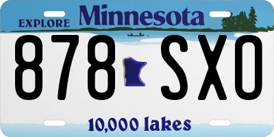MN license plate 878SXO