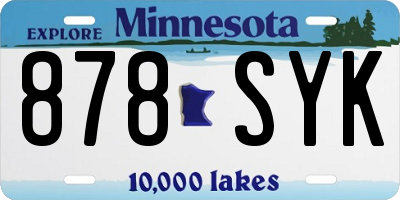 MN license plate 878SYK