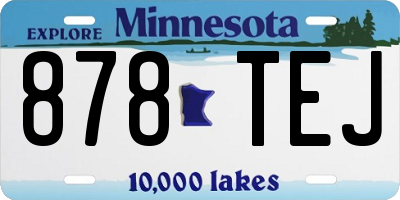MN license plate 878TEJ