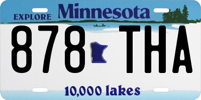 MN license plate 878THA