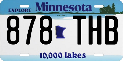 MN license plate 878THB
